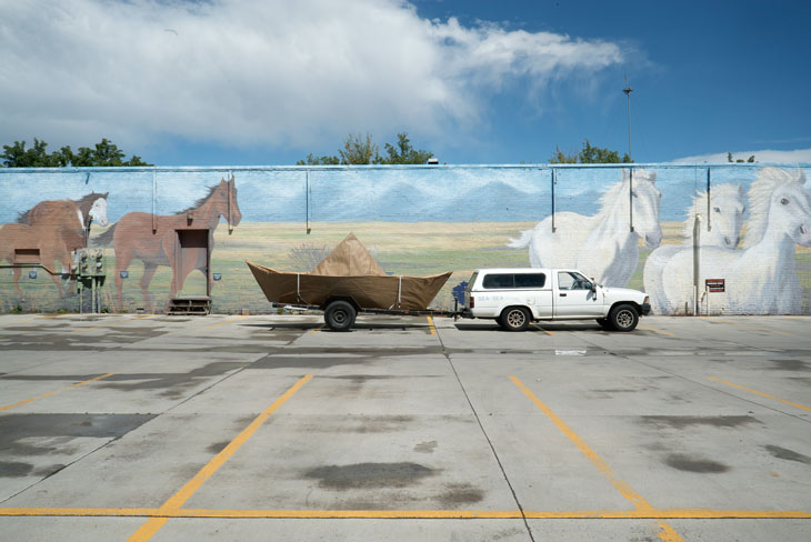 Boat with Horses mural in Colorado